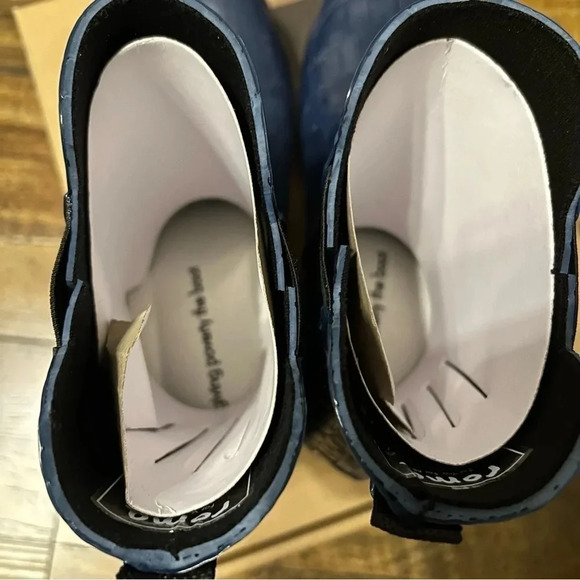 NWT Roma Chelsea Womens 8 Navy Croc Emboss Rain Boots - Picture 6 of 8